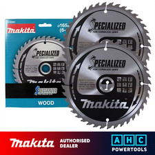 Image of 2 X Makita B-32960 Specialized Circular Saw Blade 165mm X 20 x 40T Cordless Saws