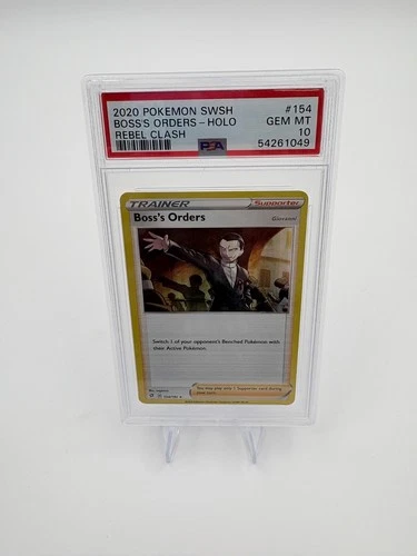 2020 Pokemon BOSS’S ORDERS Holo #154 SWSH Rebel Clash PSA 10 GEM MINT