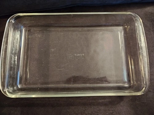 Vintage PYREX 232 Clear Glass 11¾ x 7½ x 1¾ Casserole Dish 2 Quart with Handles