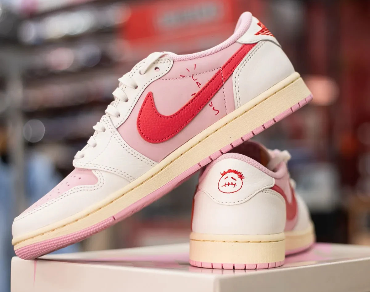 Jordan 1 Retro Low OG SP Travis Scott Sail Tropical Pink [7.5-13