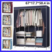 Portable Closet Wardrobe Clothes Storage Space Organizer Rack Home Apartment NEW