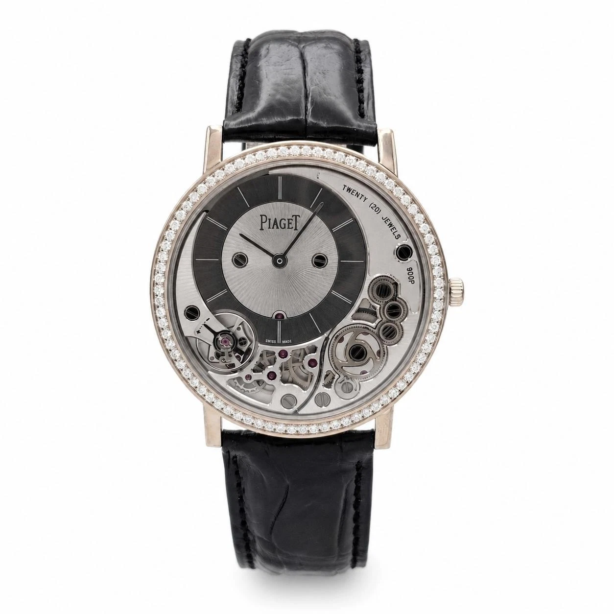 Piaget — Piaget Altiplano 38mm 18k White Gold Diamond Bezel Manual Watch G0A39112