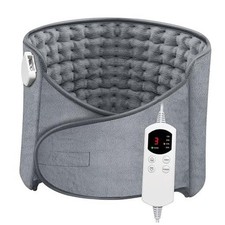 Heat Pad for Back Pain Relief Electric Heating Pads with 6 Temperatures Gray