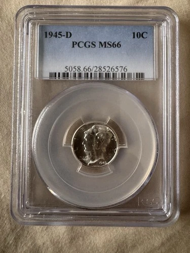 1945-D Mercury Dime MS66 PCGS Blue Label