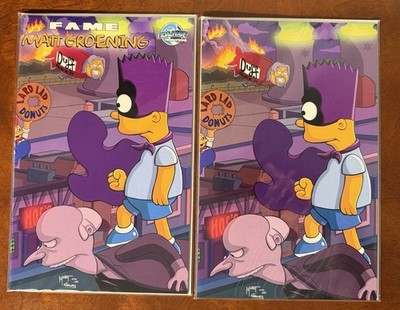 Fame: Simpsons Matt Groening Trade Dress + Virgin Silverman/Morrison COA 50 Made