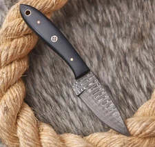 CUSTOM HANDMADE FORGED DAMASCUS Steel SKINNING KNIFE TACTICAL OUTDOOR HUNTING