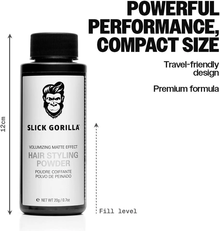 Slick Gorilla Hair Styling Powder 20 g Matte Hair Styling Powder - Immagine 2 di 4