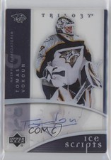 2007-08 Upper Deck Trilogy Ice Scripts Tomas Vokoun #IS-TV Auto 4kz