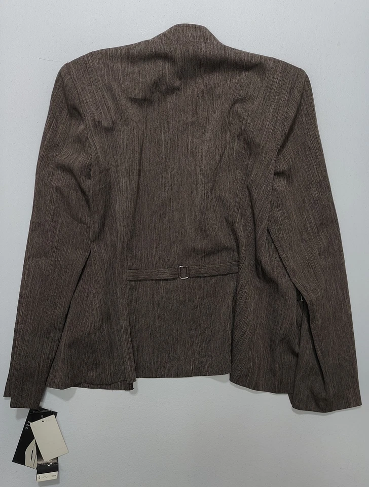 Perceptions New York Women's Brown Open Blazer Jacket Size 10 - Image 2 of 4