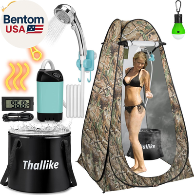 #ad Portable Hot Shower for Camping Shower Tent Kit 1000W Immersion Heater Recharg $160.57
