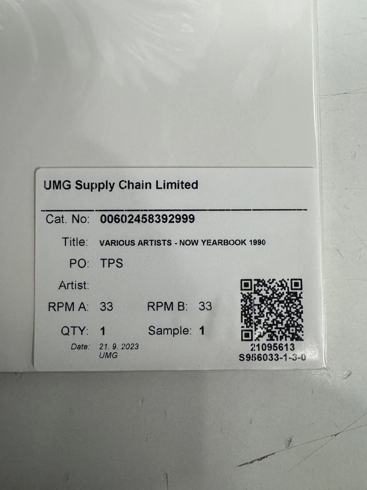 Test Pressing Vinyl - Now Yearbook 1990 - 3 LP - NEW - Image 2 of 4