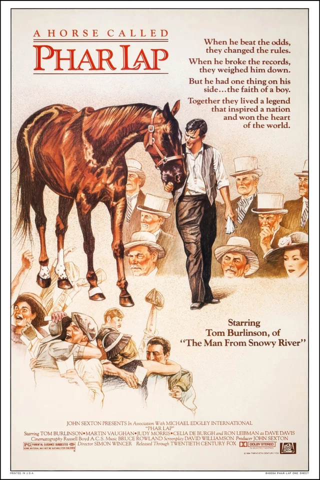 A HORSE CALLED PHAR LAP 1983 ORIGINAL AUS MOVIE FILM CINEMA PRINT PREMIUM POSTER Foto 2 de 4