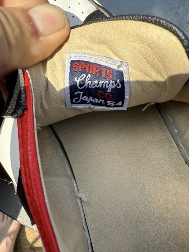 Superdry Sports Champs Japan 54 Trainers Leather Size UK 7 White Black Red. Used - Picture 6 of 8
