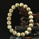 Pure natural hetian jade  beads bangle bracelet gift for lady #23
