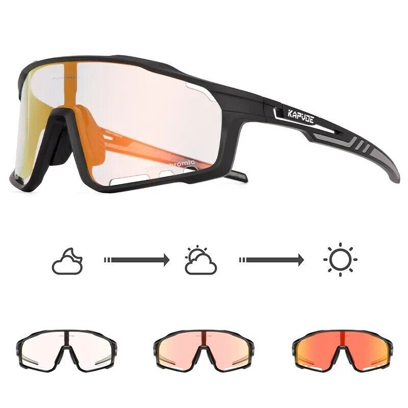 Lunettes de soleil vélo photochromiques sport cyclisme VTT Homme Femme anti-buée