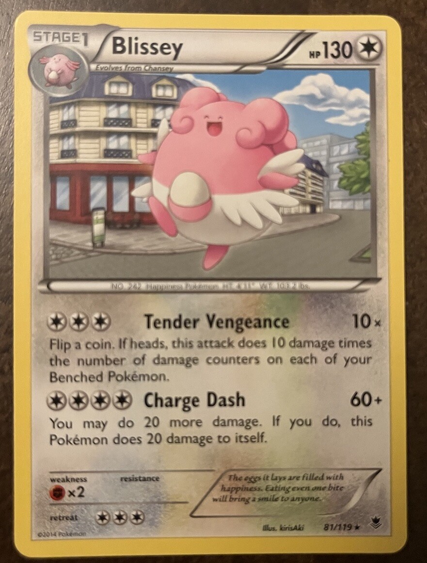 Pokemon Card Blissey Phantom Forces Rare 81/119 Near Mint
