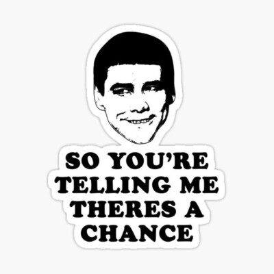Dumb & Dumber,so you're telling me theres a chance, Vinyl 3'' Sticker