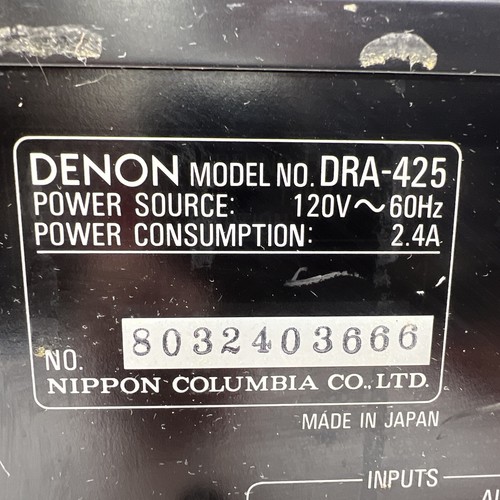 Deno DRA-425 ReceiverAmplifier Stereo Phono Input Japan Precision Audio NoRemote - Picture 11 of 15