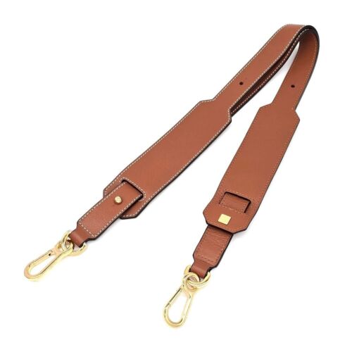 Correa de hombro de cuero Loewe corta anagrama marrón casi nueva