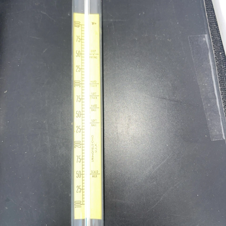 Vintage Glass Candy Icing Deep Fry Cooking Thermometer Chaney Taylor Springfield - Image 2 of 4