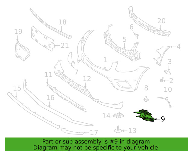 OE 2538852502 Mercedes Benz GLC63 AMG GLC63 AMG S Front Bumper 