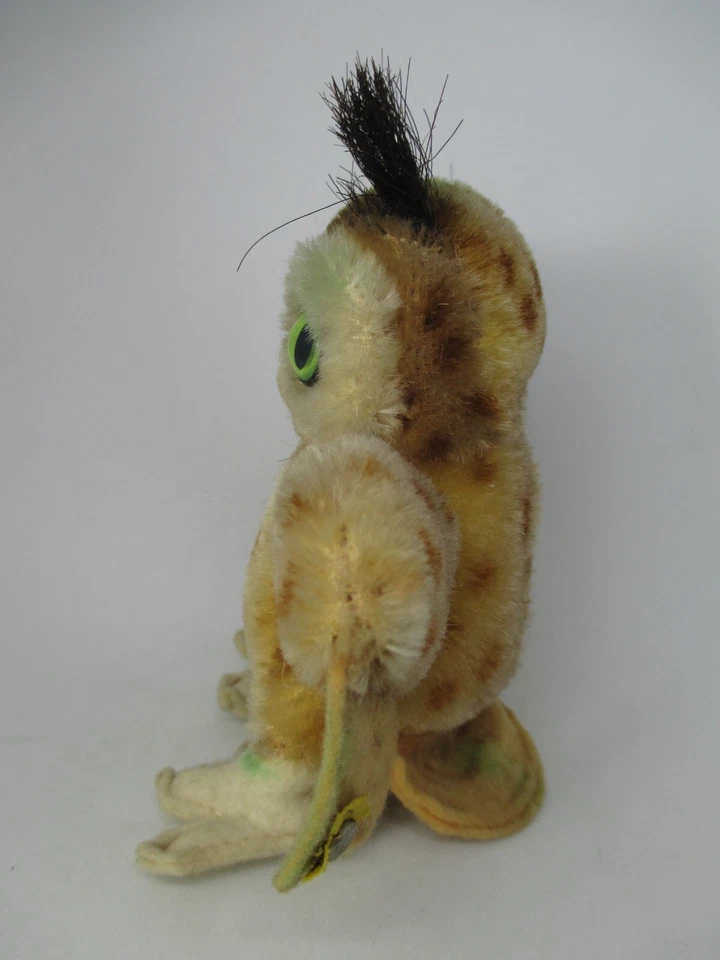 Alte Steiff Eule mit Knopf - Bild 2 von 4