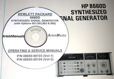 HP 8660D Synthesized Signal Generator OPERATING & SERVICE MANUALS 2-VOL SET