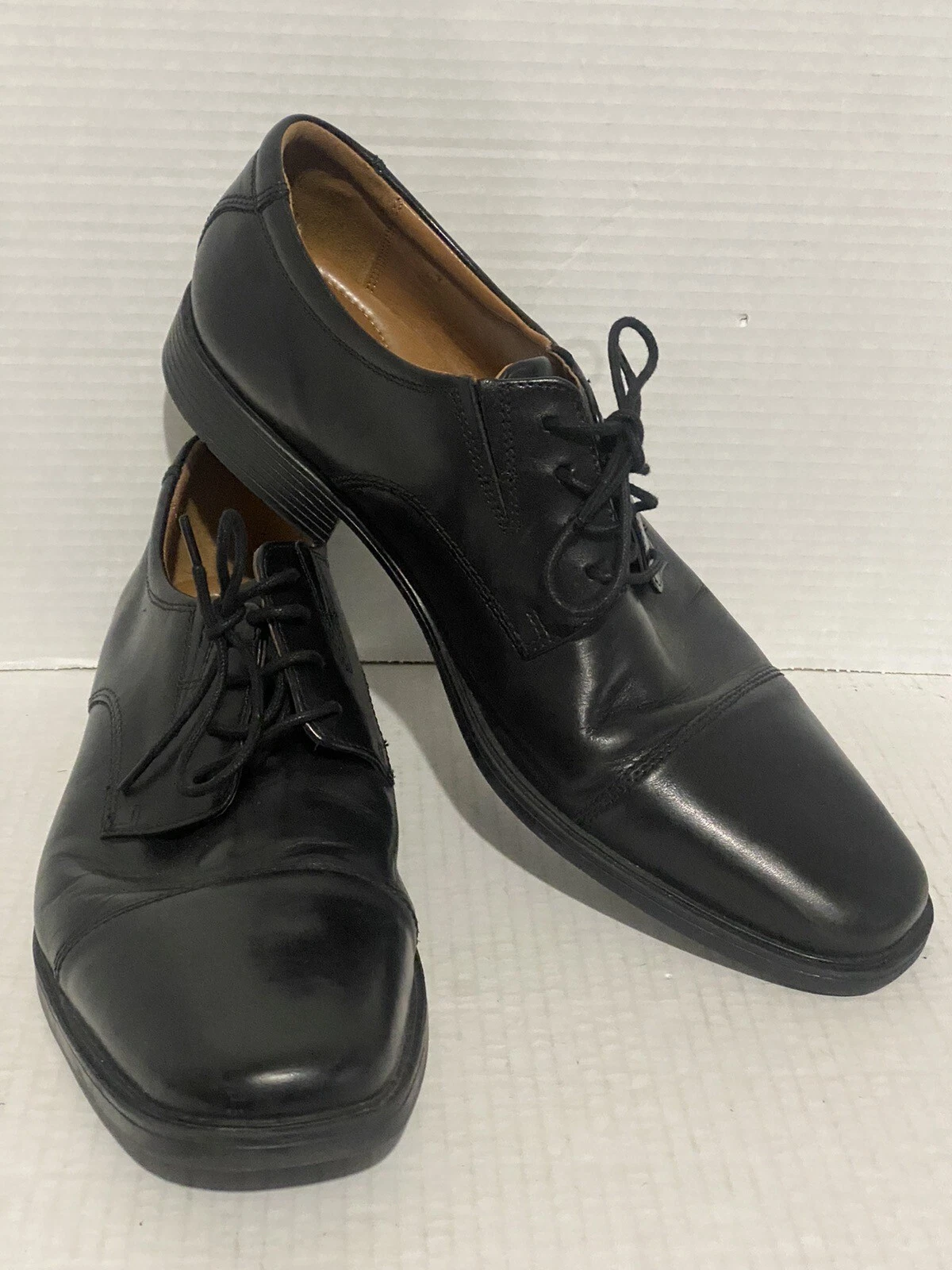 Scarpe eleganti da uomo Collection by Clarks NERE Cap Toe Oxford COMFORT taglia 12