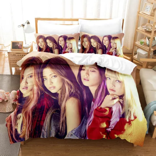 BLACKPINK K-POP Doona Duvet Cover Bedding Set Pillowcase Single Double Queen - Picture 14 of 31