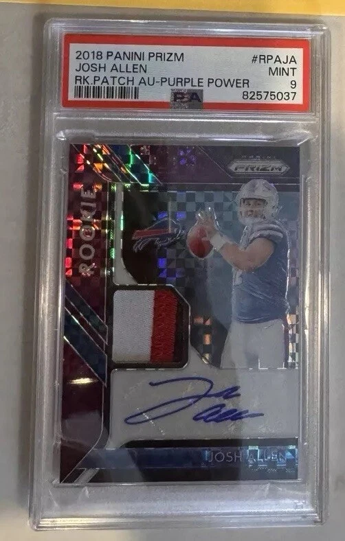 Josh Allen Panini Prizm Rookie Patch Autographs #RPAJA Purple Power