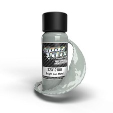 Spaz Stix - Bright Gunmetal Airbrush Ready Paint, 2oz Bottle