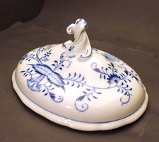 Alter Porzellan Deckel für Terrine Meissen Zwiebelmuster oval