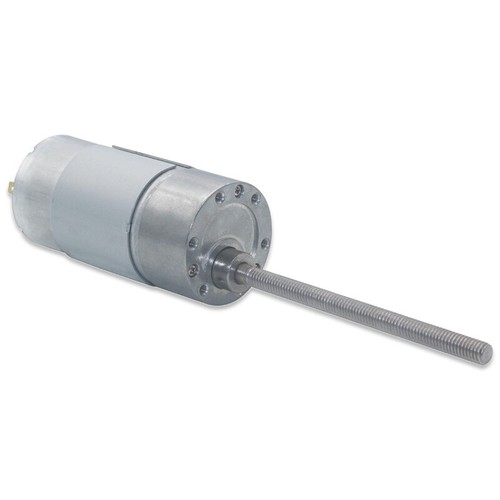 DC12V 24V JGB37-555 Metal Gearbox Speed Reduction Gear Motor M6x80 Screw Shaft - 第 1/6 張圖片
