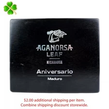 Aganorsa Leaf Toro Maduro Empty Wood Cigar Box 9" x 7.25" x 1.75"