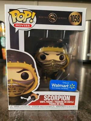Funko Pop Movies:￼ Mortal Kombat Scorpion #1058 Walmart Exclusive Vinyl Figure