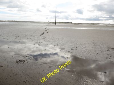 Photo 6x4 Footprints in the sand Beal/NU0642 Following another pair of f c2015