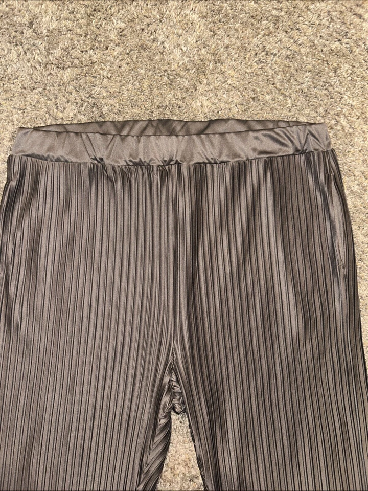 Drapers and Damon’s Marrón/Bronce Sedoso Plisado Pantalones Pantalón Talla XL Foto 4 de 4