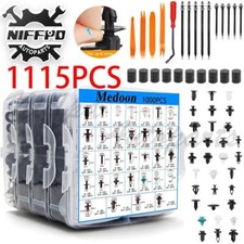 1115pcs Car Retainer Clips Auto Plastic Fasteners Kit Push Trim Pin Rivet Bumper