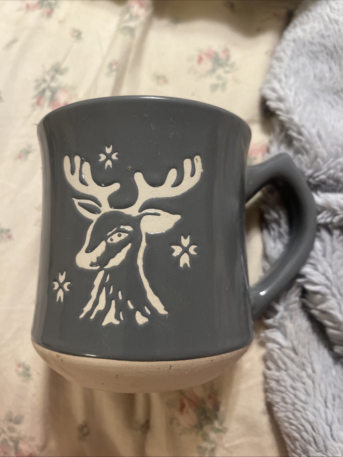 Holiday Time Festive Christmas Reindeer Ceramic Mug