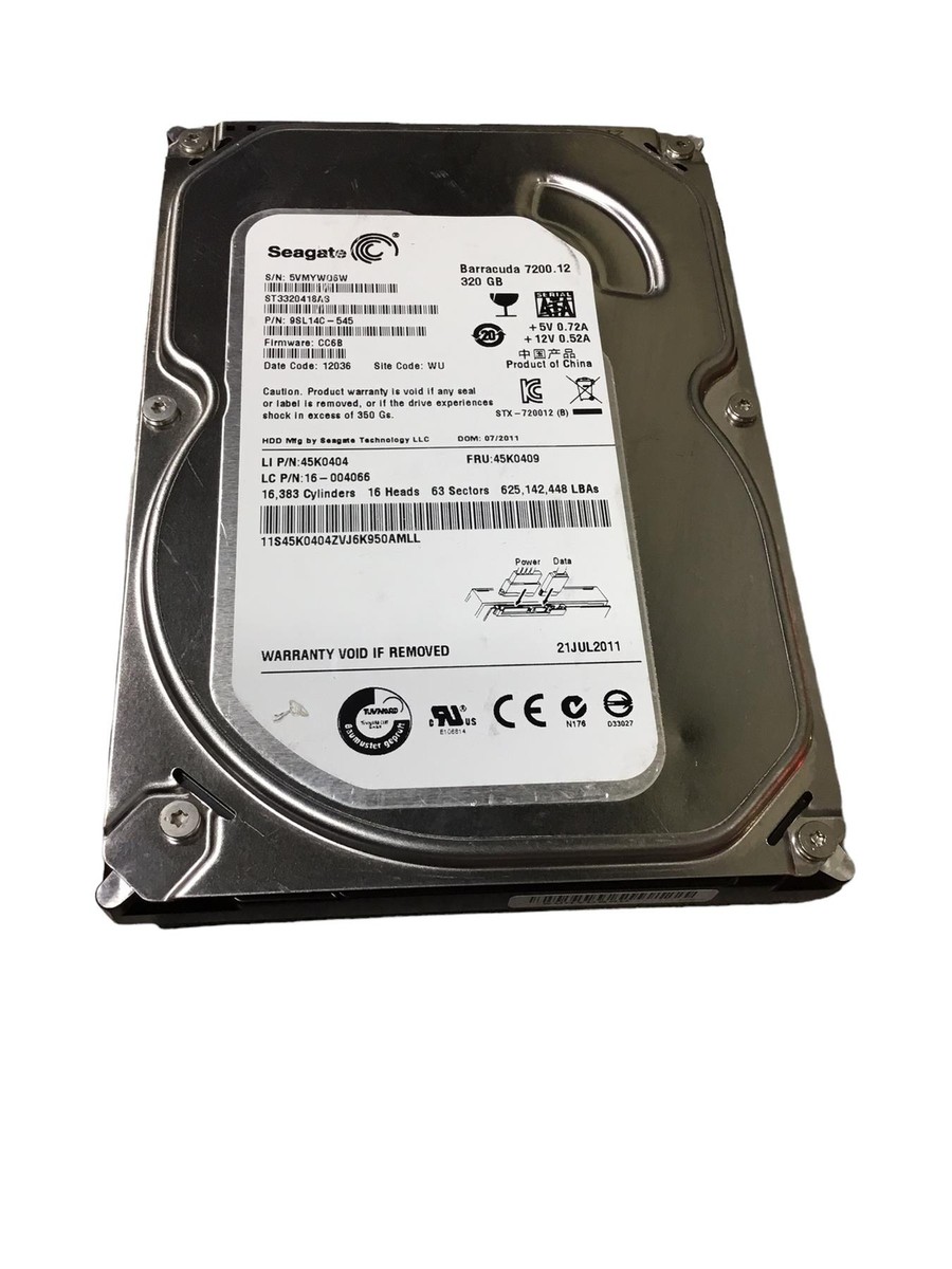Seagate ST3320418AS P/N: 9SL14C-545 320GB F/W: CC6B | eBay Seagate ST3320418AS P/N: 9SL14C-545 320GB F/W: CC6B | eBay