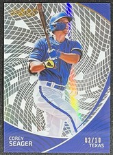 2022 CLEAR VISION COREY SEAGER RAINBOW FOIL #02/10 RANGERS