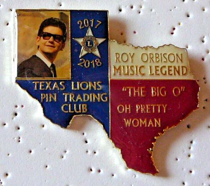 Lions Club Pins - TEXAS MUSIC LEGEND - ROY ORBISON