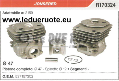 Set Di Montaggio Pistone Da 44 Mm, Accessorio Di Ricambio Per Motosega Adatto Per Motosega 026 Ms260 94092420 Set Di Montaggio Pistone Da 44 Mm, Accessorio Di Ricambio Per Motosega Adatto Per Motosega 026 Ms260 94092420