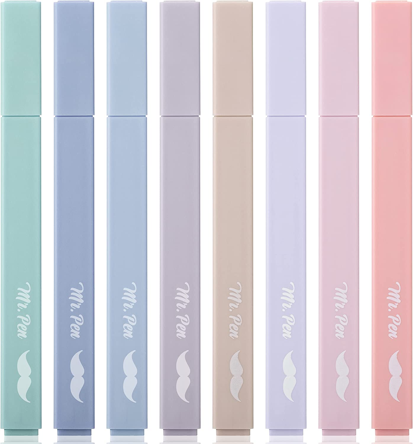 - Aesthetic Highlighters, 8 Pcs, Chisel Tip, Morandi Colors, No Bleed Bible High-image