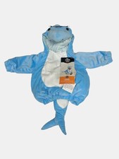 Baby Shark Halloween Costume Pullover Top 0-6 M Hyde EEK Plush Blue