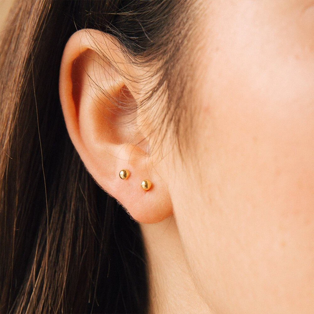 Metal stud earrings sale