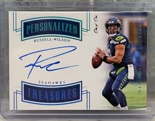 2018 National Treasures Personalized Treasures Russell Wilson #PT-RW card