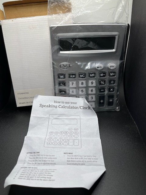 Talking Calculator Clock with Voice Output New in Box China Made Vintage Style ITEM44306-image