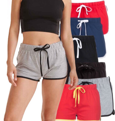 Damen Cotton Retro Shorts Damen Training Fitness Übung Sport SF Kleidung