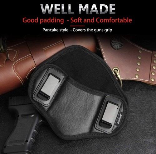 Tactical Pancake Concealed Carry IWB Gun Holster ECO PU Leather - Choose Model - Picture 18 of 21